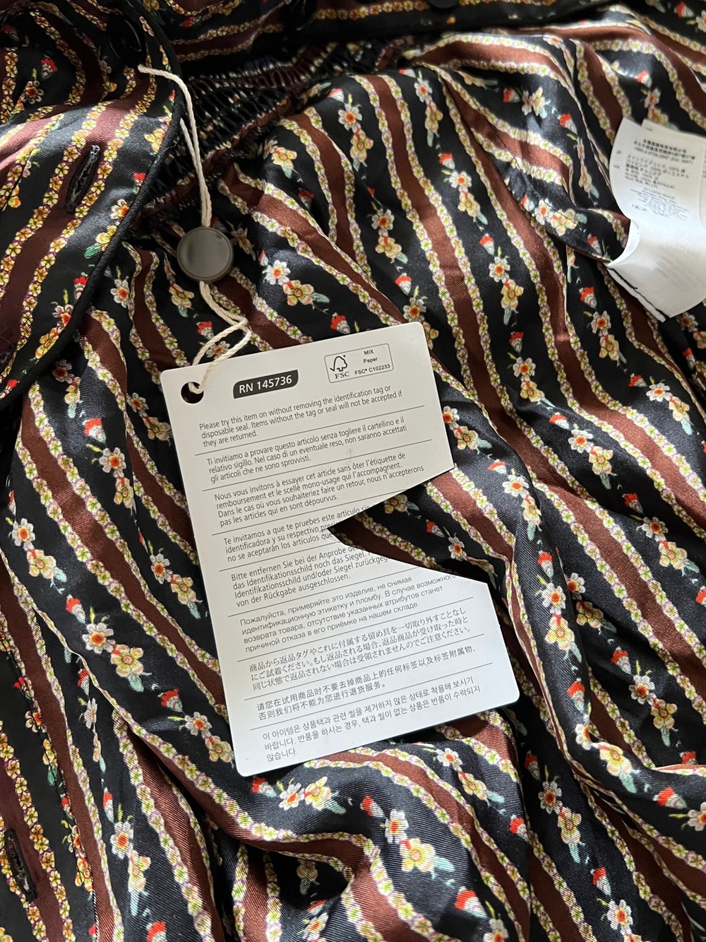 SANDRO Karma Floral-print silk- mini dress florals button up Size 34/ US 2 NWT - Picture 13 of 13
